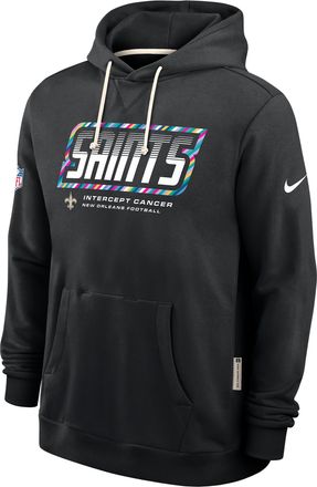 Nike New Orleans Saints Crucial Catch Sideline Standard Issue Nike Mens Dri-FIT NFL Pullover Hoodie in Black | 03AZ00AZUM-F9R