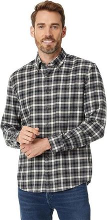 Johnnie-O Johnnie-O Denali Shirt Mens Charcoal Plaid Cotton Button Front FROG218