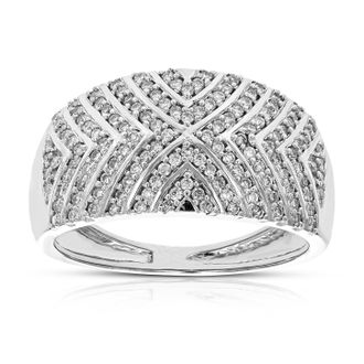 Vir Jewels 1/2 cttw Lab Grown Diamond Ring in Sterling Silver For Women