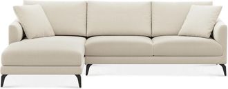 Castlery Lena Chaise Sectional Sofa Left Facing Customized, Cream, Machine Washable, Removable Covers for Sofas by Castlery