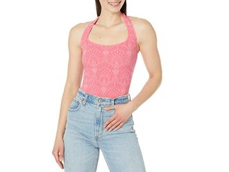 Free People With Love Bodysuit Womens Jumpsuit & Rompers One Piece Pom-Pom : M-L (US Womens 8-12), Nylon/Polyester/Spandex