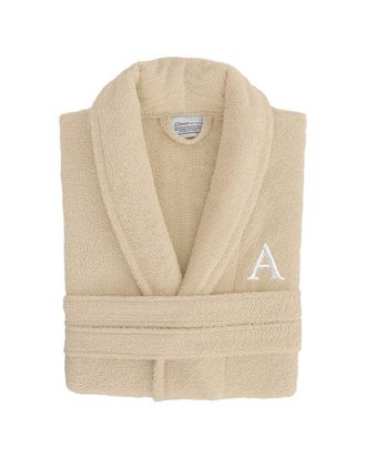Linum Home Textiles Monogram Terry Bathrobe (A-Z) In Small/Medium