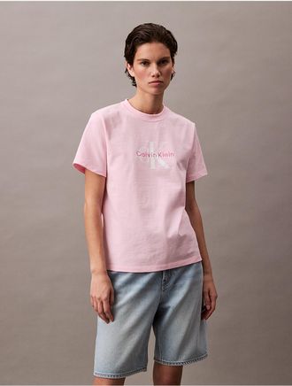 Calvin Klein Jeans Calvin Klein Womens Monologo Tee - Pink - XL