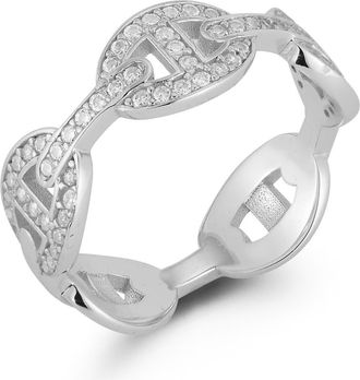 Glaze Jewelry Pav&eacute; Mariner Ring in Silver at Nordstrom Rack, Size 10