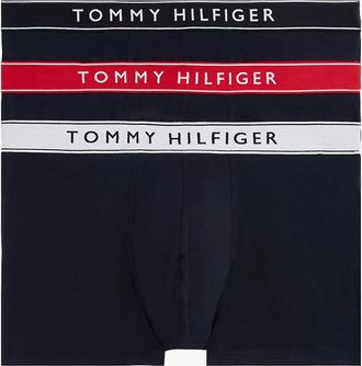 Tommy Hilfiger Heren 3-Pack Logo Tailleband Boxershorts Navy