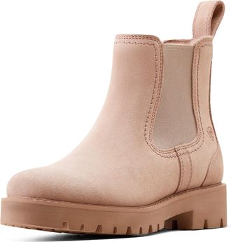 Ariat Womens Wexford Lug Chelsea Boots in Dusty Rose, B Medium Width, Size 8.5, by Ariat