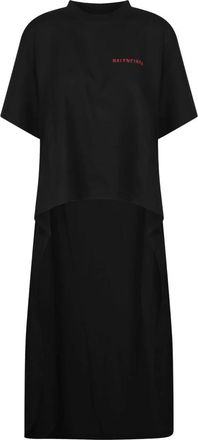 Balenciaga T-shirt met gradi&euml;ntprint op de rug en sleep - Dames - Casual kleedjes - Zwart - S - Katoen - Kleedjes