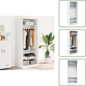 vidaXL Armadio con scaffale - vidaXL Armadio Bianco 80x50x200 cm in Legno Multistrato - Armadio per vestiti