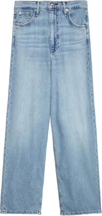 Rag & Bone Jeans met wijde pijpen en vijf zakken - Blauw