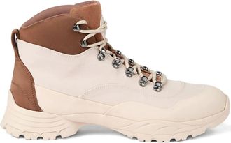 Brunello Cucinelli lace-up boots - men - Polyester/Calf Leather/Rubber/Fabric - 41.5 - Neutrals