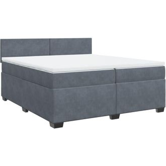 vidaXL Cama Box Spring Con Colch&oacute;n Terciopelo Gris Oscuro 200x200 Cm Vidaxl