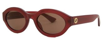 Gucci Brown Oval Ladies Sunglasses GG1579S 004 53