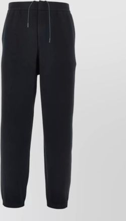 Emporio Armani straight trousers ribbed texture back pocket