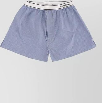 Sporty & Rich striped shorts back and side pockets
