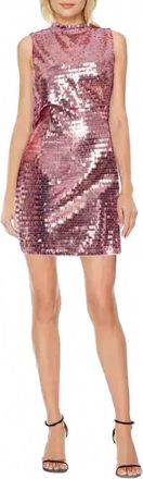 Badgley Mischka Lana Wave Hem Popover Dress In Pink