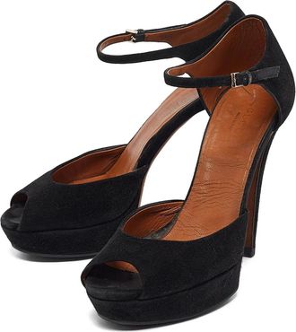 Gucci 120 mm leren sandalen met hak - Zwart