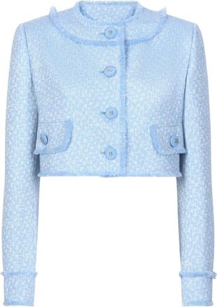 Dolce & Gabbana Giacca Corta in Lana Rachel - - Jackets - Donna - Blu - S