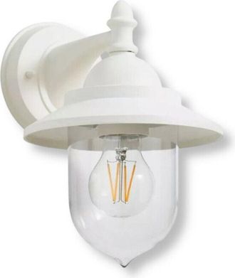 Trade Shop Trade Shop - L&aacute;mpara De Pared De Linterna De Pared De Estilo Retro Para Fachadas De Jard&iacute;n E27 Ip44 524wa-b247 - Blanco