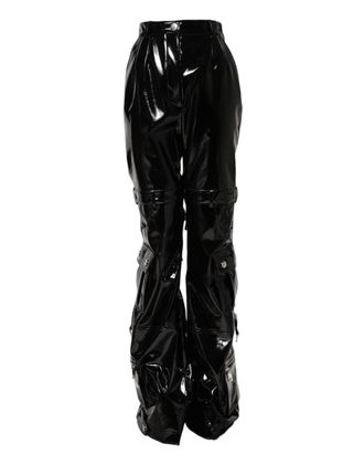 Dolce & Gabbana Womens Black High Waist Cargo Bootcut Pants