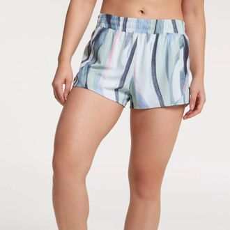 Calia Italia Calia Shorts Women Succulent Striped Stretch Mid-Rise Performance SRT195