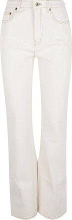 Burberry High Rise Bootcut Jeans - Dames - Regular Fit Jeans - Grijs - W26 - Katoen - Jeans