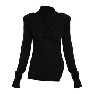 The Attico Dames, Truien, Zwart, Maat: 3XS Wol