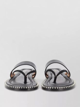 Dries Van Noten leather thong sandal open toe flat