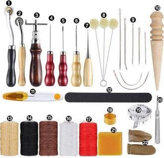 OEM Juego De 30 Herramientas Para Cuero, Ideales Para Zapatos, Bolsos, Cinturones Y Costura De Cuero