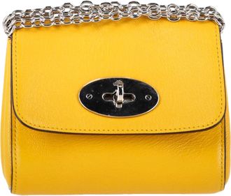 Mulberry Pre-owned Womens Mini Lily Shoulder Bag in Yellow Goat Leather - One Size