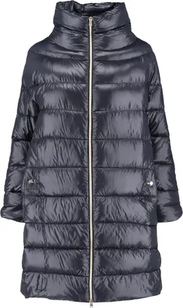 Herno Black Zip-Up Hooded Puffer Jacket