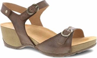 Dansko Womens Tricia Sandal In Brown Milled Burnished