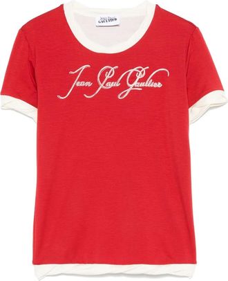 Jean Paul Gaultier T-shirt con logo - Rosso