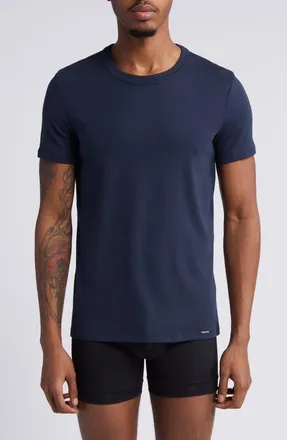 Tom Ford Tom Ford Cotton Jersey Crewneck T-Shirt in Navy at Nordstrom, Size X-Large