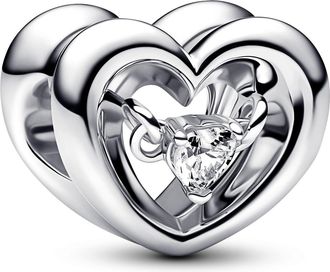 Pandora Radiant Heart & Floating Stone Charm