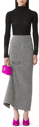 Lanvin High-Neck Top In Wool And Mohair in Black at Nordstrom, Size X-Small