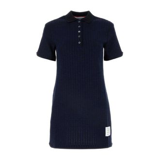 Thom Browne Short Dresses, female, Blue, Size: XS Abito