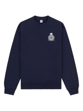 Sporty & Rich Royal Club crest-embroidered sweatshirt - women - Cotton - M - Blue
