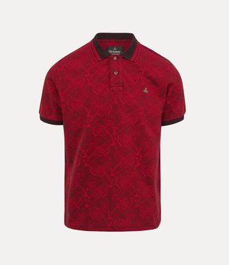Vivienne Westwood Classic Polo Jacquard Piquet Graffiti-orbs XXL Men