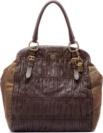 Prada Pre-owned Prada Nappa Gaufre and Tessuto Tote Ladies NHLMN5XNX6UIQH29