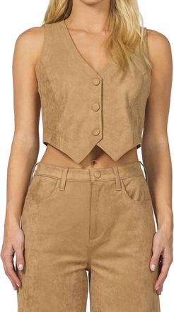 Dear John Denim Drea Suede Vest In Toffee