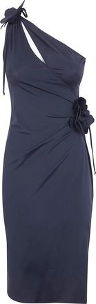 Coperni Asymmetrische Mini Bloemenjurk - Dames - Korte kleedjes - Zwart - S - Kleedjes
