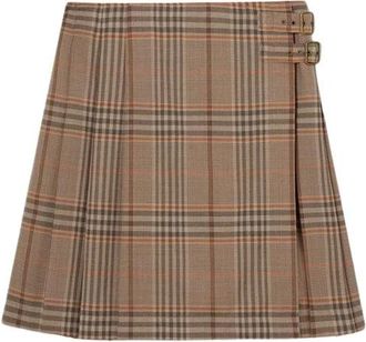 Burberry Dames, Rokken, Beige, Maat: 2XS Wol