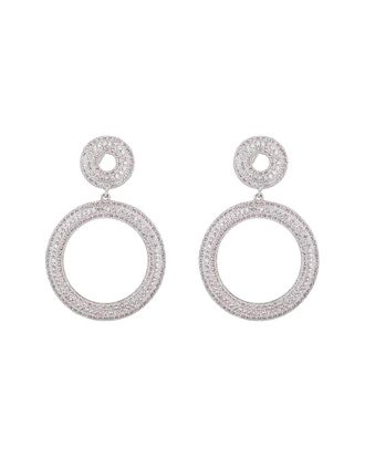 Eyecandy LA Eye Candy La Megan Loop Cz Crystal Drop Earring