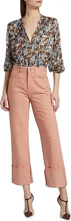 Veronica Beard Womens Dylan Ankle High Rise Straight Leg Jeans In Pink