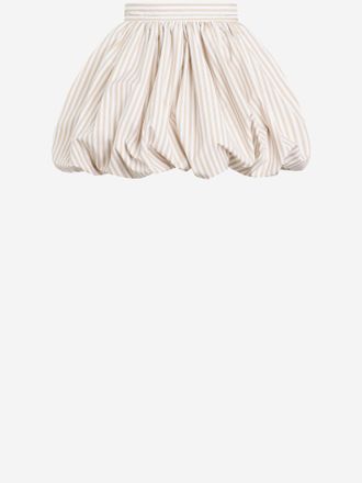 Patou Cotton Bloomer Skirt With Striped Pattern