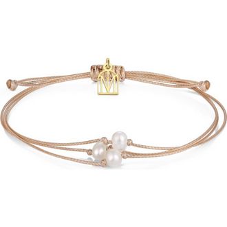 Mantra Thread of Grit Grace Gratitude bracelet in Pearl at Nordstrom