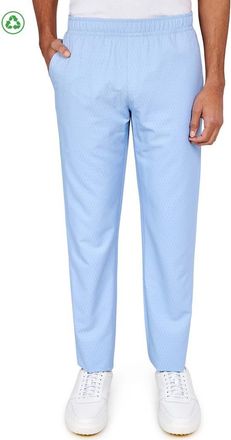 ConStruct Regular Fit Diamond Print Drawstring Recycled Performance Golf Pants in Lt Blue at Nordstrom, Size Xxx-Large
