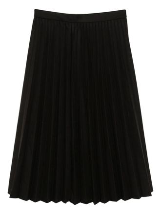 JNBY pleated midi skirt - women - Polyester/Wool - L - Black