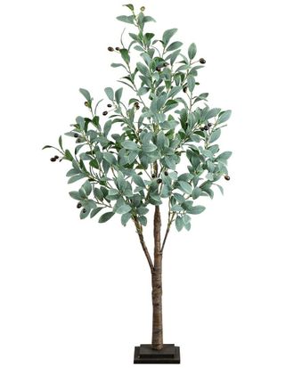 Nearly Natural 4Ft Lighted Artificial Fruiting Olive Tree With 150 Warm White Led Lights