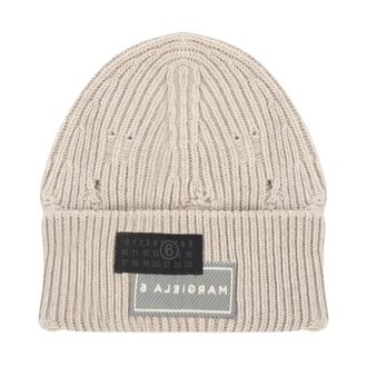 Maison Margiela Ribbelmuts - Dames - Hoeden - Beige - M - Wol - Accessoires